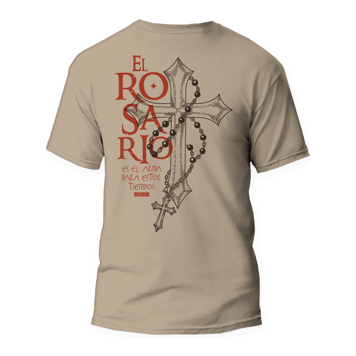 Playera Edición Especial Mes del Rosario Beige - Caballero
