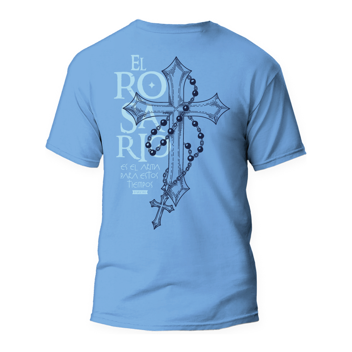 Playera Edición Especial Mes del Rosario Azul Celeste - Caballero